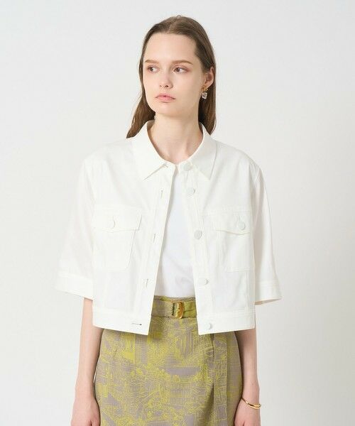 ANAYI / アナイ その他アウター | 【セットアップ対応商品】スラブデニムライク5分袖ブルゾン | 詳細4