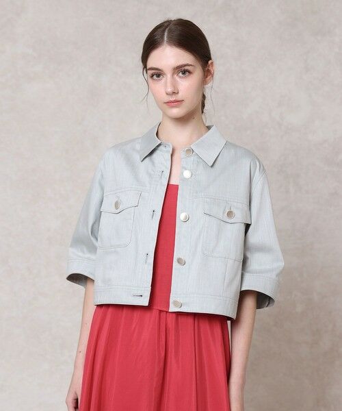 ANAYI / アナイ その他アウター | 【セットアップ対応商品】スラブデニムライク5分袖ブルゾン | 詳細11