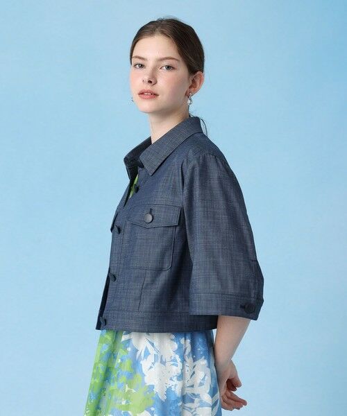 ANAYI / アナイ その他アウター | 【セットアップ対応商品】スラブデニムライク5分袖ブルゾン | 詳細23