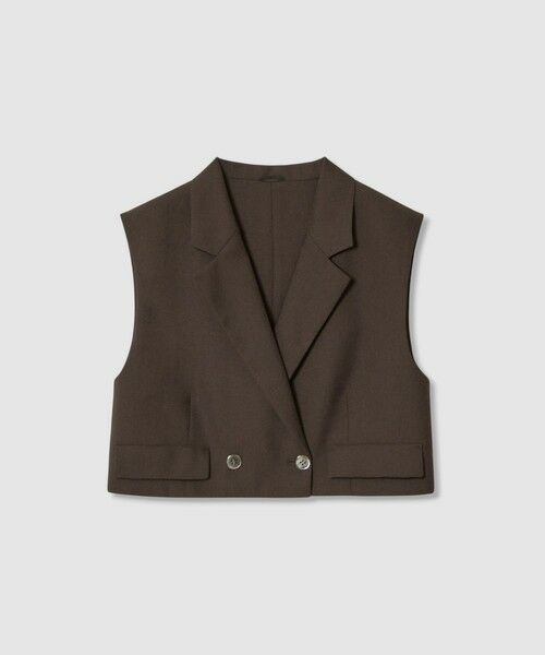 セットアップ対応商品】リネンライクビエラショートジレ