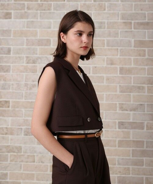 ANAYI / アナイ その他アウター | 【セットアップ対応商品】リネンライクビエラショートジレ | 詳細9