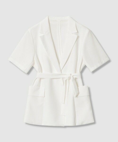 ANAYI / アナイ その他アウター | 【セットアップ対応商品】リネンライクビエラ半袖 ジャケット | 詳細5