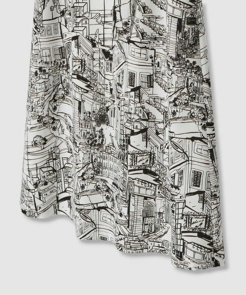 ANAYI / アナイ ミニ・ひざ丈スカート | シティスケーププリントＡライン スカート | 詳細13
