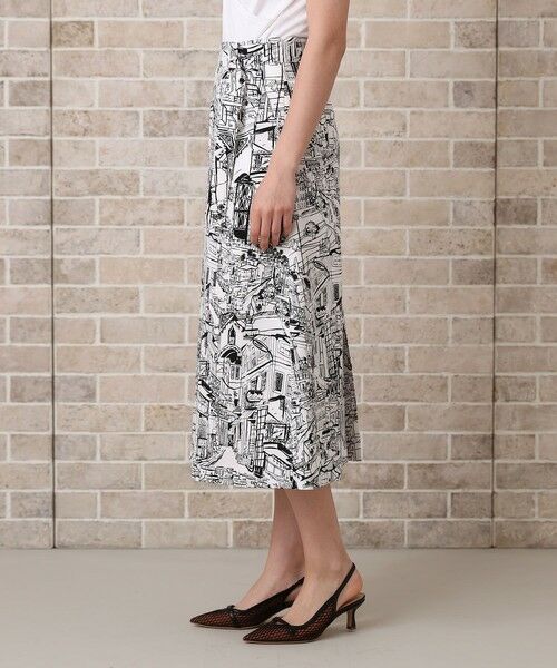 ANAYI / アナイ ミニ・ひざ丈スカート | シティスケーププリントＡライン スカート | 詳細2