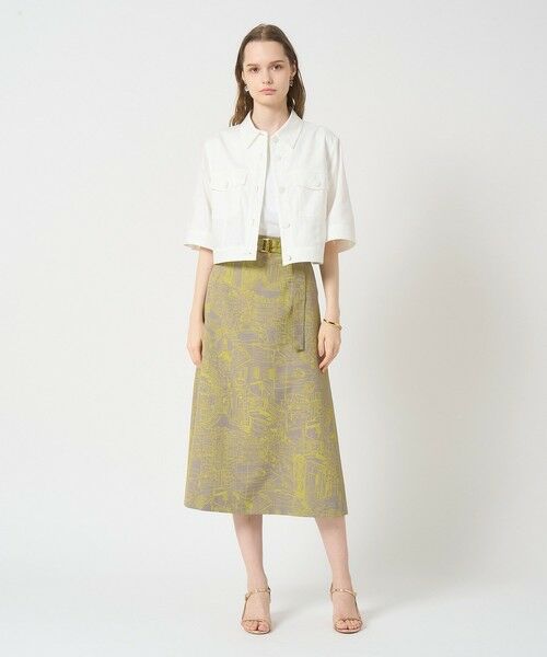 ANAYI / アナイ ミニ・ひざ丈スカート | シティスケーププリントＡライン スカート | 詳細19