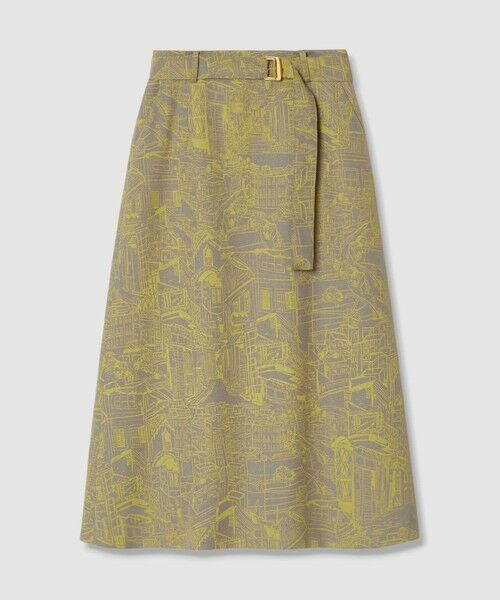 ANAYI / アナイ ミニ・ひざ丈スカート | シティスケーププリントＡライン スカート | 詳細22