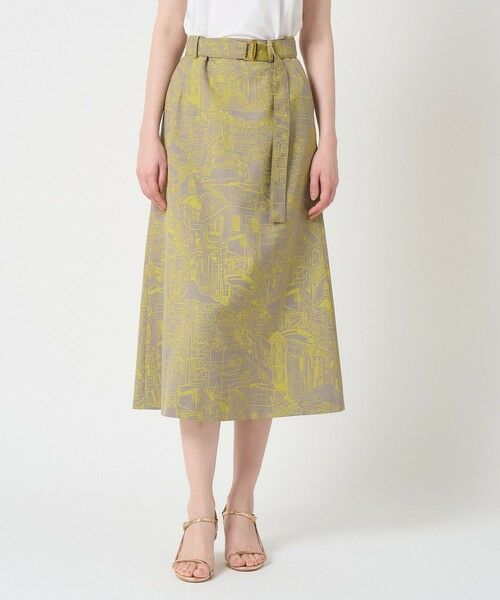 ANAYI / アナイ ミニ・ひざ丈スカート | シティスケーププリントＡライン スカート | 詳細18