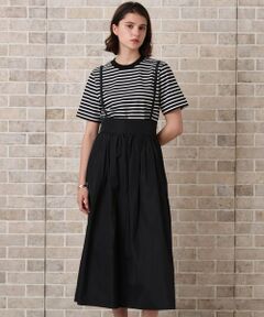 ANAYI / アナイ ミニ・ひざ丈スカート | マイクロタフタサロペット スカート