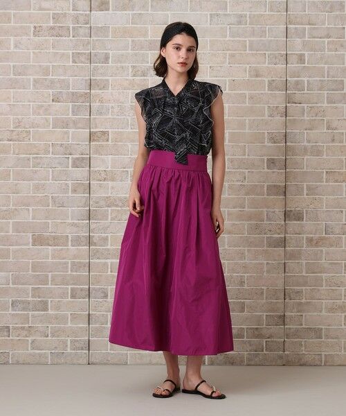 ANAYI / アナイ ミニ・ひざ丈スカート | マイクロタフタサロペット スカート | 詳細2