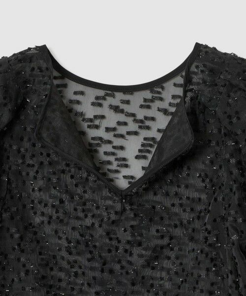 ANAYI / アナイ シャツ・ブラウス | ラメカットジャガードパフスリーブ ブラウス | 詳細11