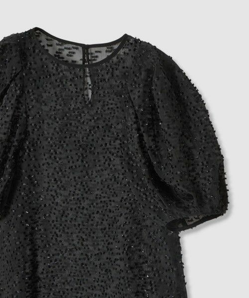 ANAYI / アナイ シャツ・ブラウス | ラメカットジャガードパフスリーブ ブラウス | 詳細8