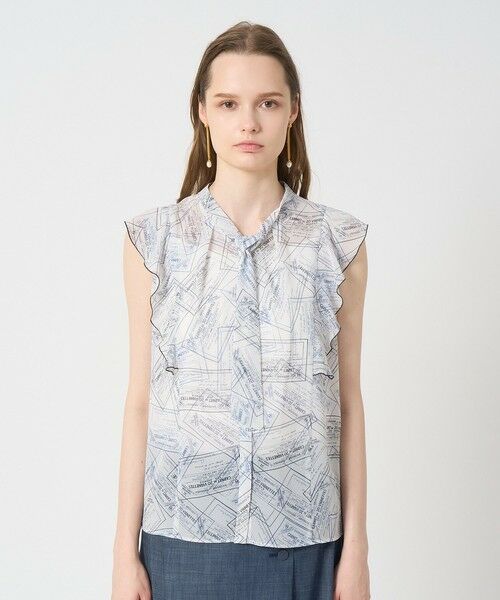 ANAYI / アナイ シャツ・ブラウス | チケットプリントボウタイ ブラウス | 詳細1