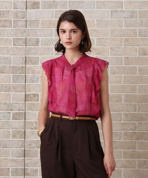 ANAYI / アナイ シャツ・ブラウス | チケットプリントボウタイ ブラウス | 詳細12