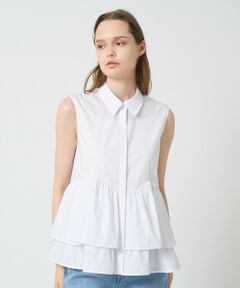 ANAYI / アナイ シャツ・ブラウス | タフタフリルペプラムシャツ