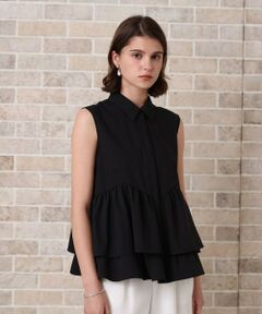 ANAYI / アナイ シャツ・ブラウス | タフタフリルペプラムシャツ