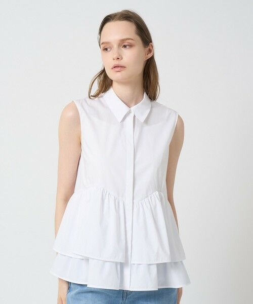 ANAYI / アナイ シャツ・ブラウス | タフタフリルペプラムシャツ(white (01))