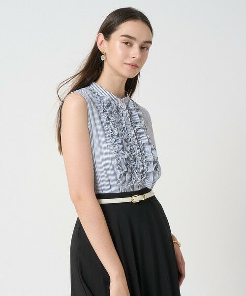 ANAYI / アナイ シャツ・ブラウス | タイプライターノースリフリル ブラウス | 詳細9