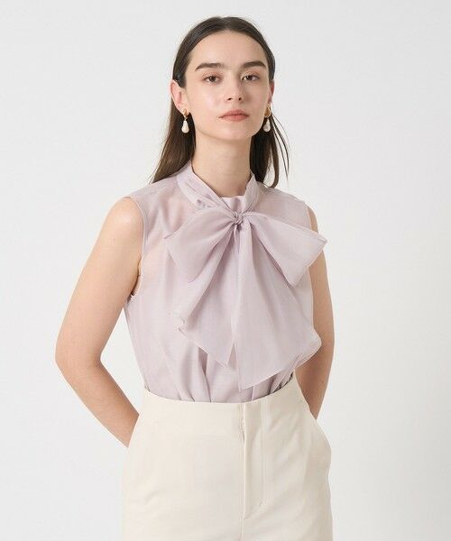 ANAYI / アナイ シャツ・ブラウス | オーガンジーリボンボウタイ ブラウス(pink beige (13))