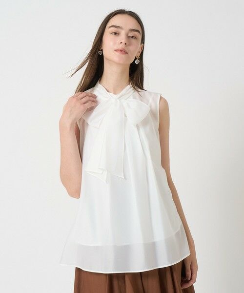 ANAYI / アナイ シャツ・ブラウス | ソフトオーガンジーリボンボウタイ ブラウス | 詳細4