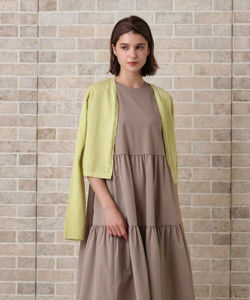 ANAYI / アナイ ロング・マキシ丈ワンピース | ポンチ×タフタティアード ワンピース | 詳細2