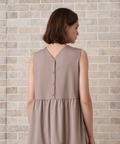 ANAYI / アナイ ロング・マキシ丈ワンピース | ポンチ×タフタティアード ワンピース | 詳細1