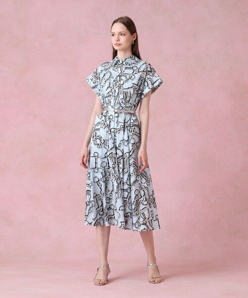 ANAYI / アナイ ミニ丈・ひざ丈ワンピース | マリンチェーンプリントポケット ワンピース | 詳細11