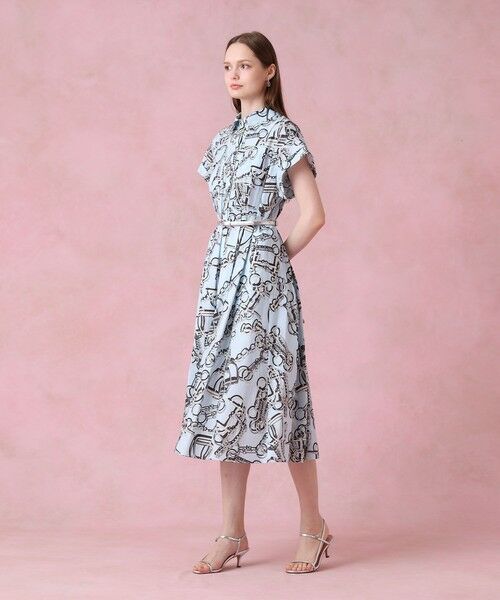 ANAYI / アナイ ミニ丈・ひざ丈ワンピース | マリンチェーンプリントポケット ワンピース | 詳細12