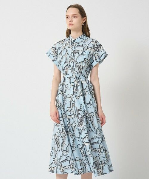 ANAYI / アナイ ミニ丈・ひざ丈ワンピース | マリンチェーンプリントポケット ワンピース | 詳細5