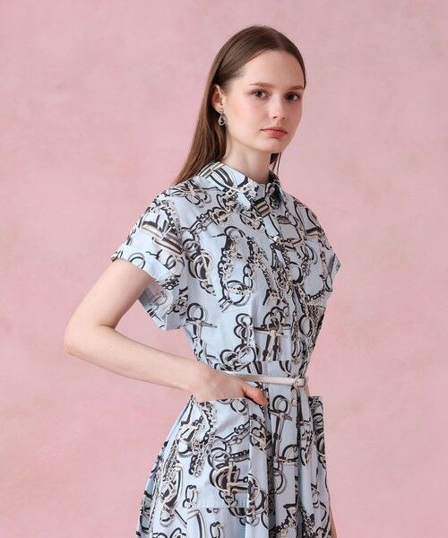 ANAYI / アナイ ミニ丈・ひざ丈ワンピース | マリンチェーンプリントポケット ワンピース | 詳細6