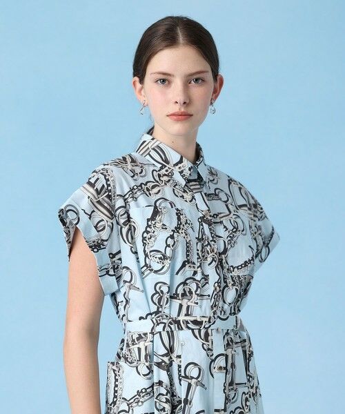 ANAYI / アナイ ミニ丈・ひざ丈ワンピース | マリンチェーンプリントポケット ワンピース | 詳細7