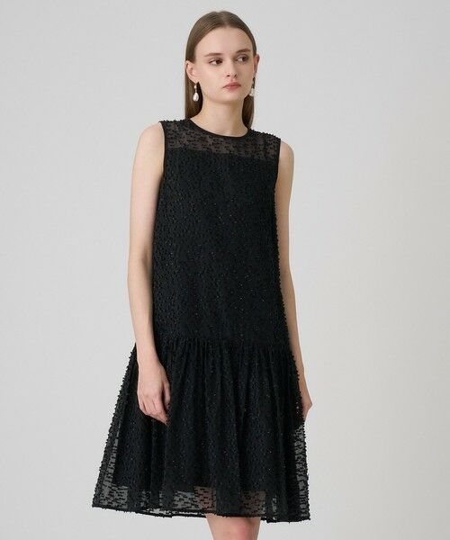 ANAYI / アナイ ミニ丈・ひざ丈ワンピース | ラメカットジャガードミニ ワンピース | 詳細1