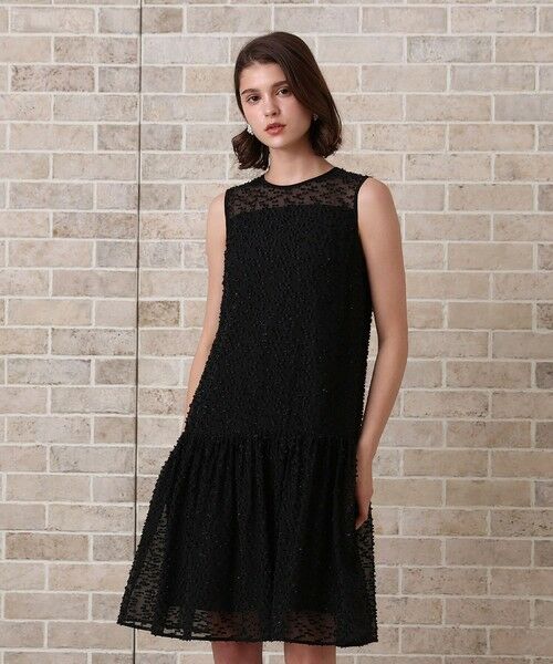 ANAYI / アナイ ミニ丈・ひざ丈ワンピース | ラメカットジャガードミニ ワンピース | 詳細3
