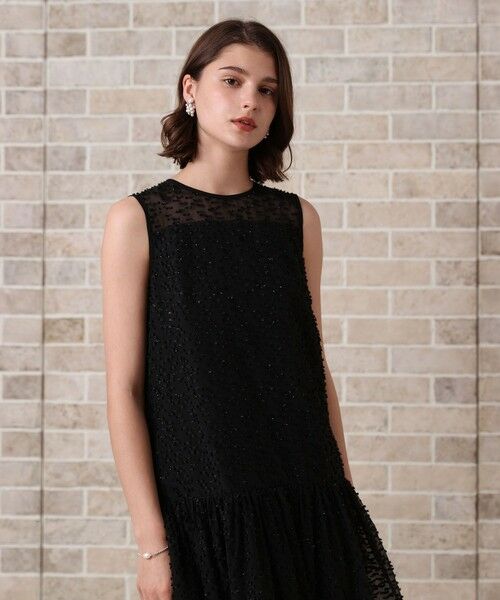 ANAYI / アナイ ミニ丈・ひざ丈ワンピース | ラメカットジャガードミニ ワンピース | 詳細4