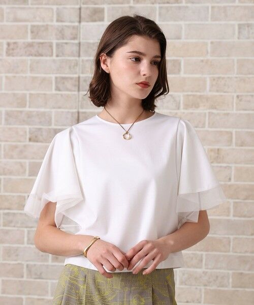 ANAYI / アナイ カットソー | ポンチオーガン使いフレア袖 プルオーバー | 詳細1