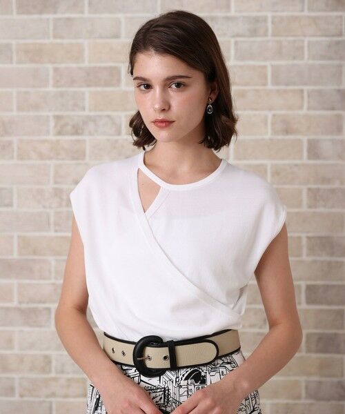 ANAYI / アナイ ニット・セーター | アシメカシュクールプルオーバー(off white (02))