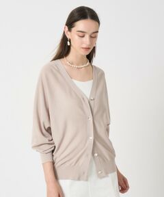 ANAYI / アナイ カーディガン・ボレロ | コットンアセテートＶネック カーディガン