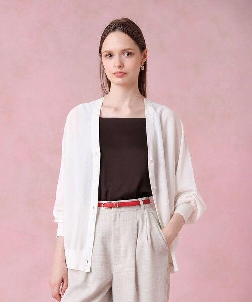 ANAYI / アナイ カーディガン・ボレロ | コットンアセテートVネック カーディガン | 詳細1
