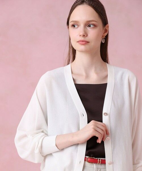 ANAYI / アナイ カーディガン・ボレロ | コットンアセテートVネック カーディガン | 詳細2
