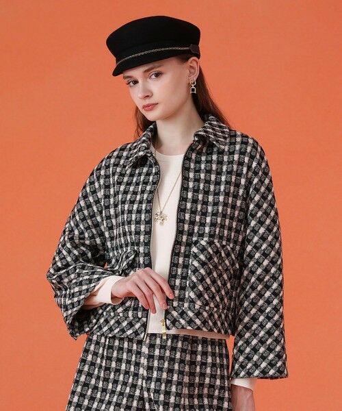 ANAYI / アナイ その他アウター | 【セットアップ対応商品】ツイーディージャガードポケットブルゾン | 詳細1