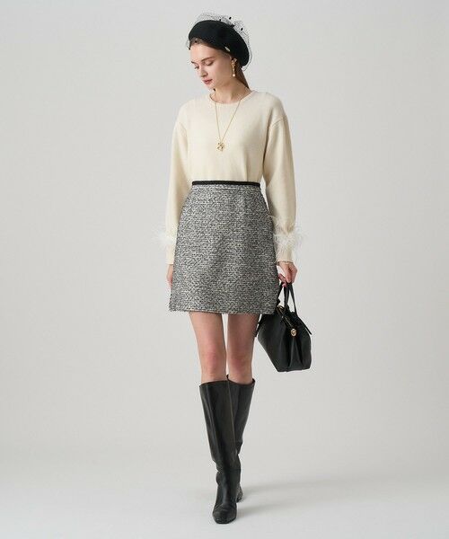 ANAYI / アナイ ミニ・ひざ丈スカート | 【セットアップ対応商品】ラメファンシーツイードミニ スカート | 詳細6
