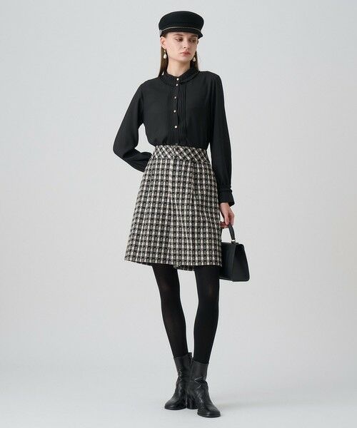 ANAYI / アナイ ショート・ハーフ・半端丈パンツ | 【セットアップ対応商品】ツイーディージャガードキュロットパンツ | 詳細8