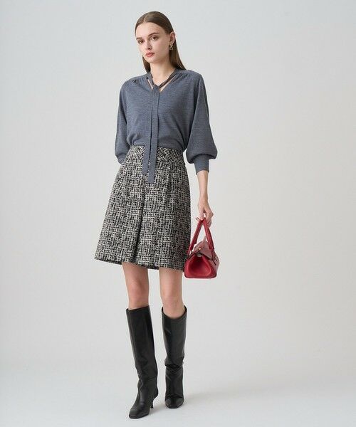 ANAYI / アナイ ショート・ハーフ・半端丈パンツ | 【セットアップ対応商品】ツイーディージャガードキュロットパンツ | 詳細16