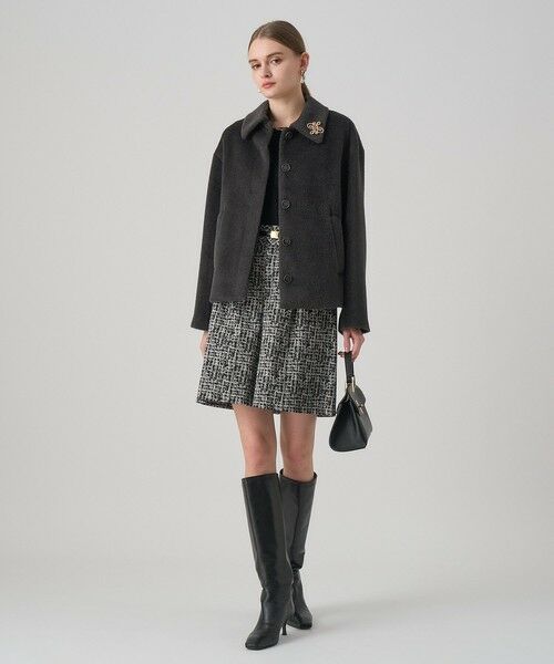 ANAYI / アナイ ショート・ハーフ・半端丈パンツ | 【セットアップ対応商品】ツイーディージャガードキュロットパンツ | 詳細22