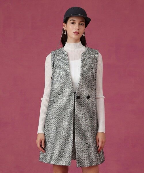 ANAYI / アナイ ドレス | 【セットアップ対応商品】ラメファンシーツイードジレ ワンピース | 詳細4