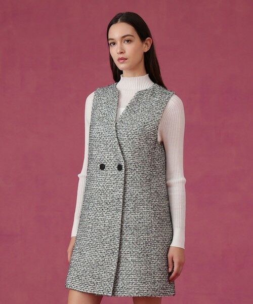 ANAYI / アナイ ドレス | 【セットアップ対応商品】ラメファンシーツイードジレ ワンピース(white (01))