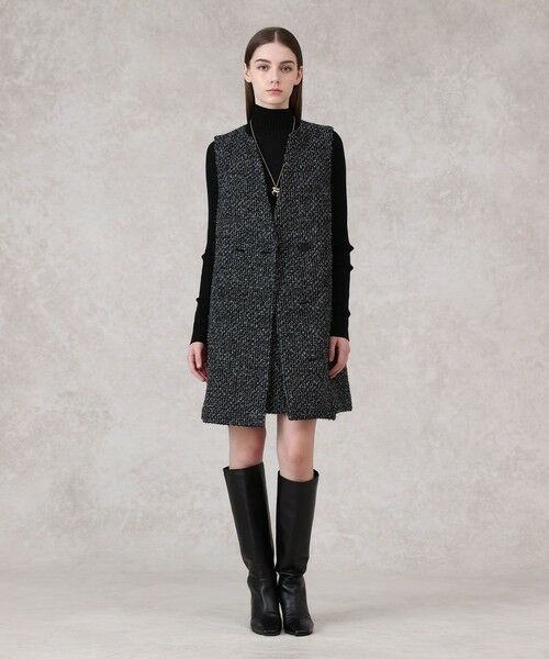ANAYI / アナイ ドレス | 【セットアップ対応商品】ラメファンシーツイードジレ ワンピース | 詳細10