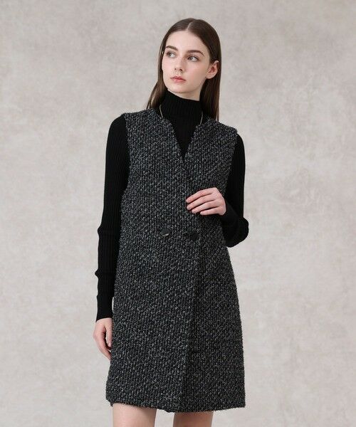 セットアップ対応商品】ラメファンシーツイードジレ ワンピース
