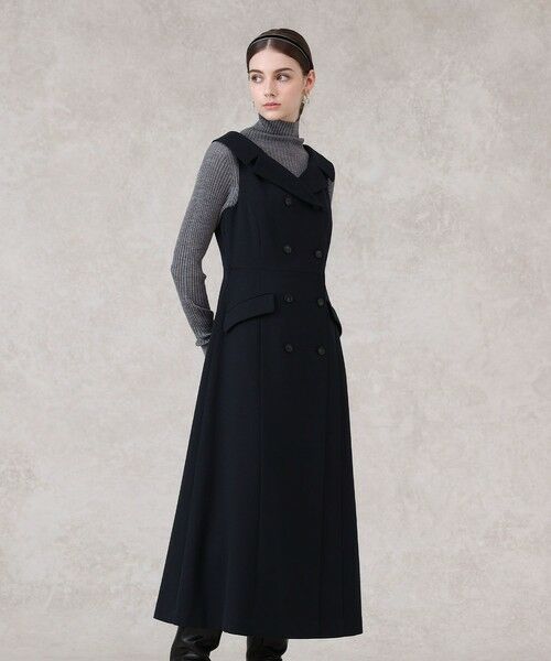 ANAYI/アナイ ポリツイルオフショルワンピース navy (65) 38 ANAYI/アナイ ポリツイルオフショルワンピース navy (65) 38