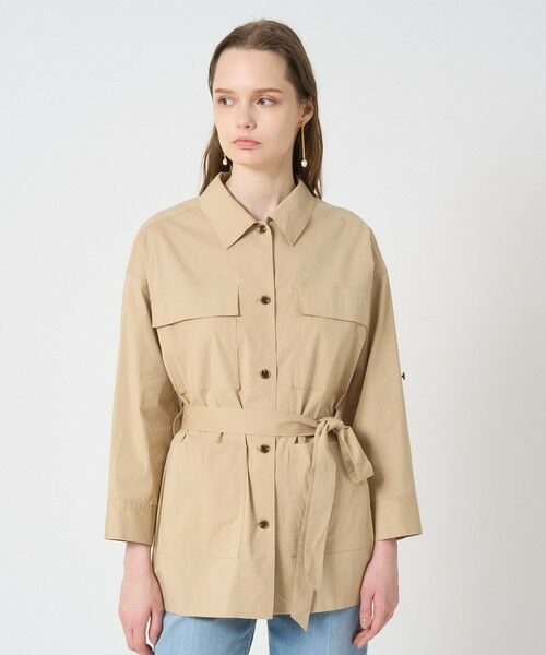 ANAYI / アナイ その他アウター | 【セットアップ対応商品】ストレッチブロードベルト付きシャツジャケット | 詳細4