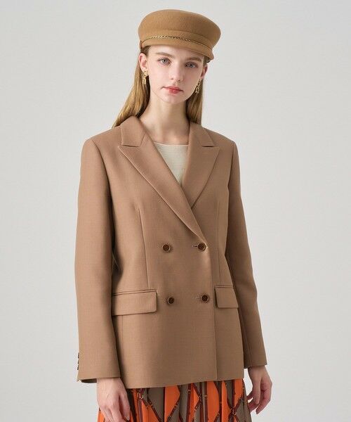 ANAYI / アナイ テーラードジャケット | ダブルクロスピークドジャケット(camel (84))